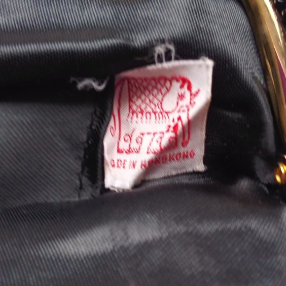 🎉HP🎉Vintage Bead & Sequin Black Wristlet Clutc… - Picture 4 of 9